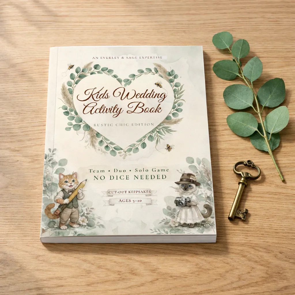 Kids Wedding Activity Book - No-dice games and wedding reporter missions